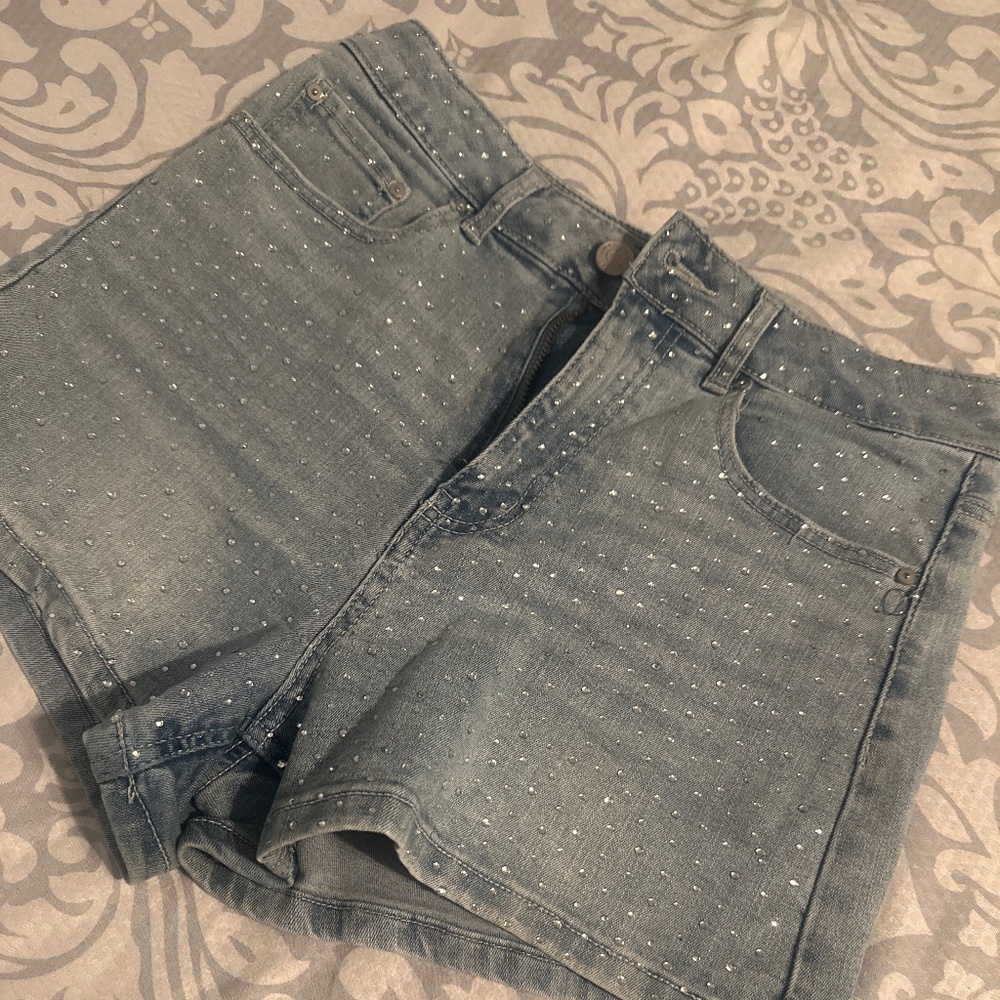 Short with rhinestones